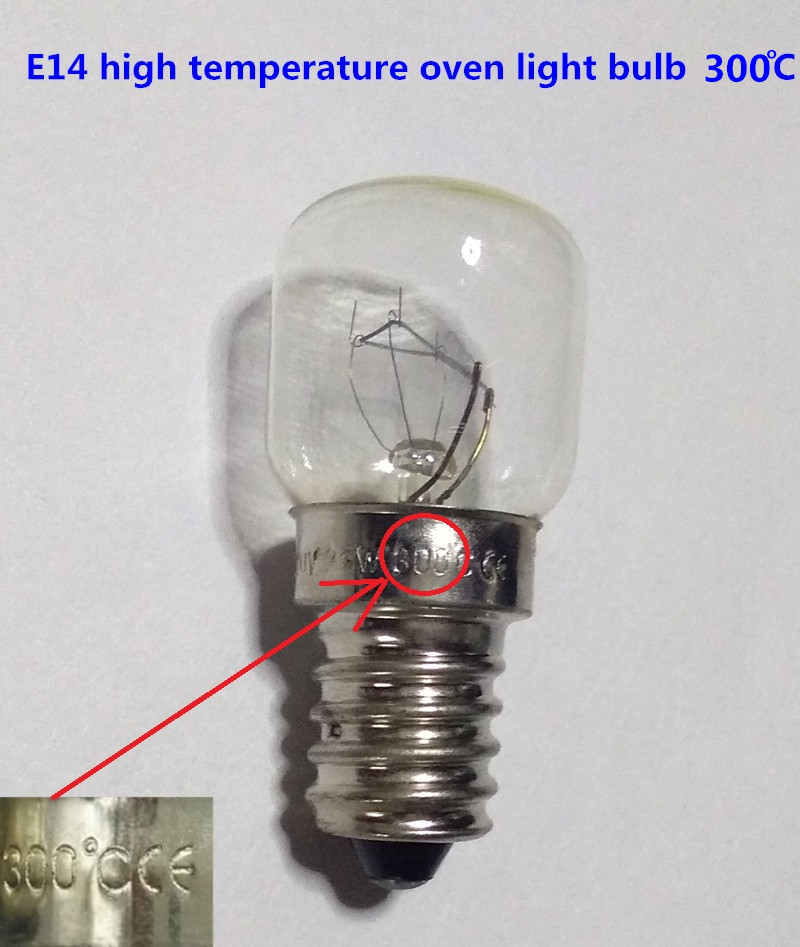 E14 220v høj temperatur 300 grader brødmaskinepære  e14 220v 15w 25w ovnpære  e14 damperpære