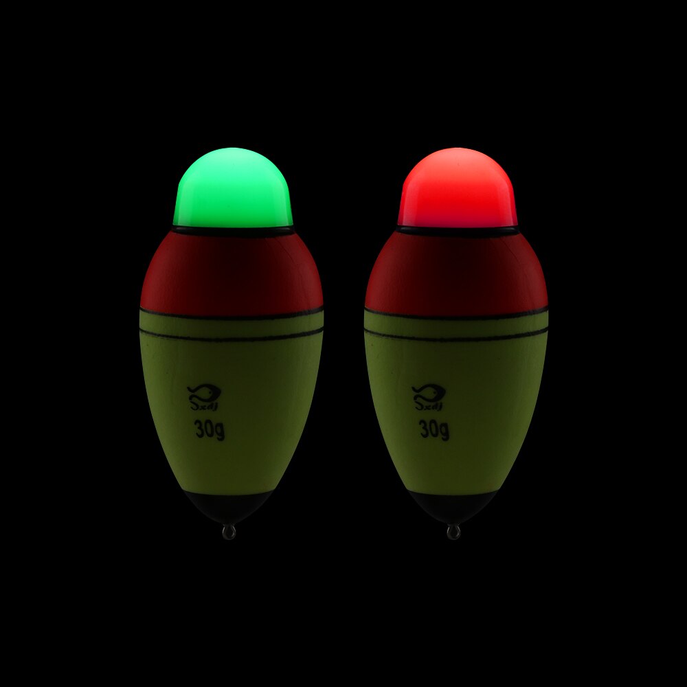 1PC Electronic Fishing Night Float Eva Foam Ball Boia Bobber Light Stick Plastic Battery With 1Button Cells Fishing Tackle Acces