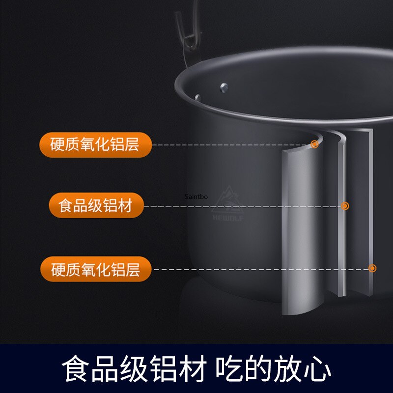 Utomhus picknick utrustning köksredskap utomhus köksredskap set picknick camping tillbehör bärbar utomhus camping hängande gryta