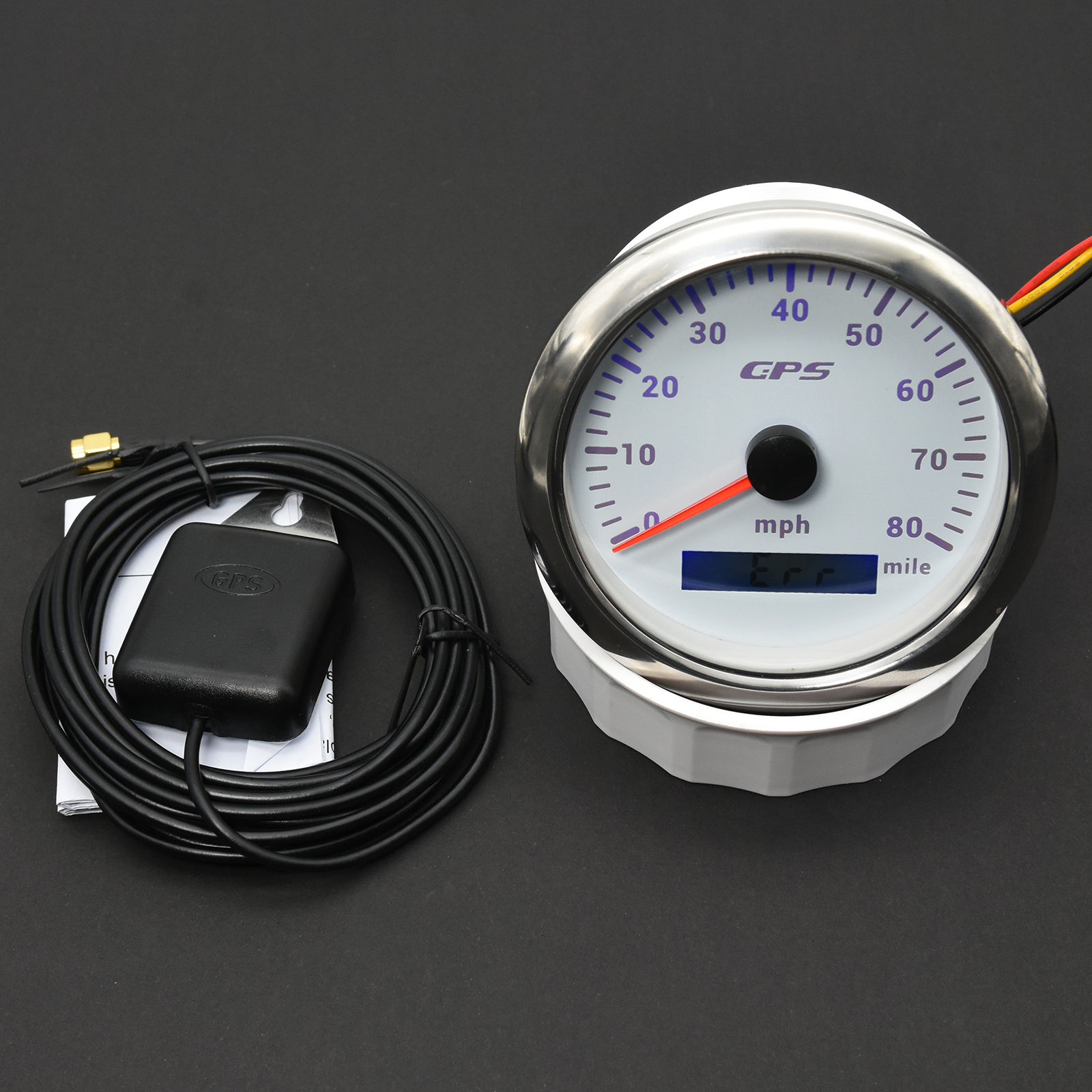 HD 85mm GPS Speedometer 30 60 80 120 160 200 MPH Waterproof Speed Gauge for Mairne Yacht Boat Car Truck 7 Colors Backlight 9-32V