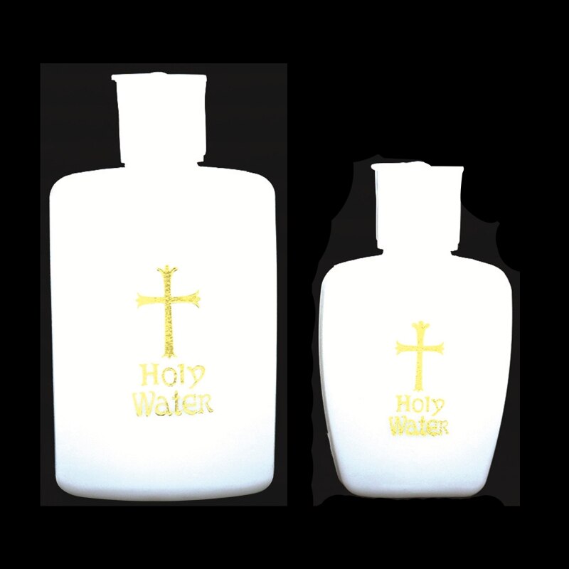 D08D Pasen Heilige Water Fles Gouden Kruis Container Met Schroefdeksel Mini Lotion Flessen Voor Christelijke Pasen Party Favor Kerk