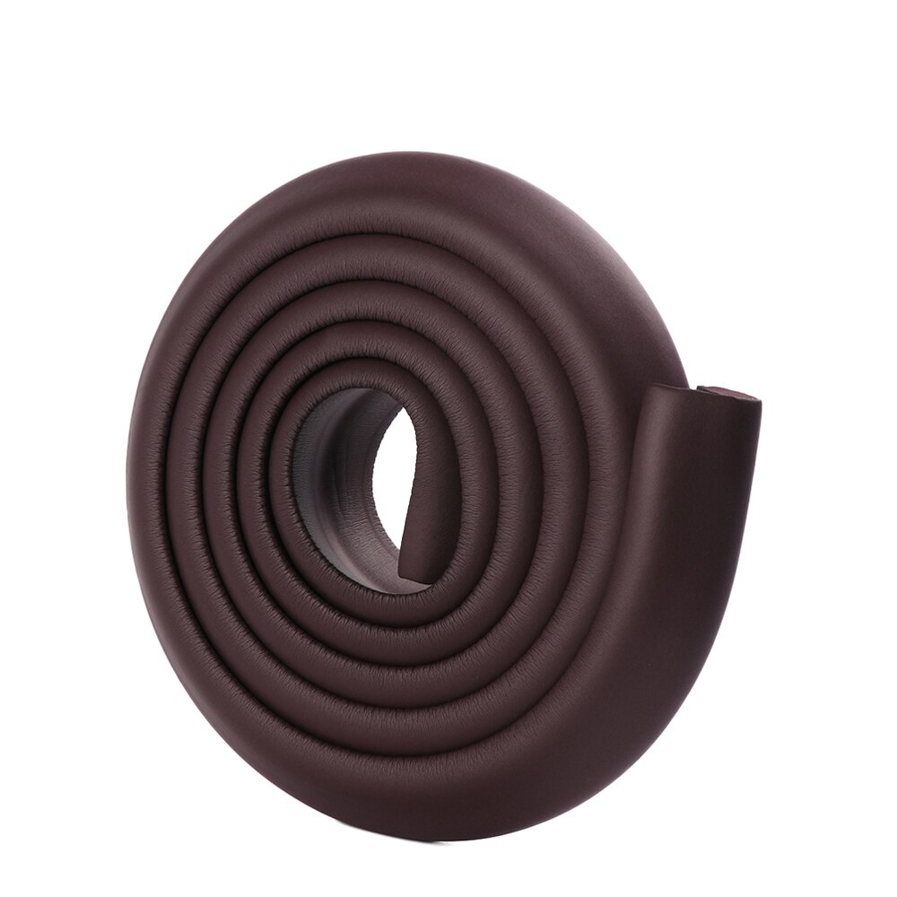 1 Set 2M Kinderen Beschermen Botsing Tafel Guard Strip Baby Veiligheid Glas Edge Corner Schuim Bumper Met Tape Tafel edge Guard Strip: Coffee