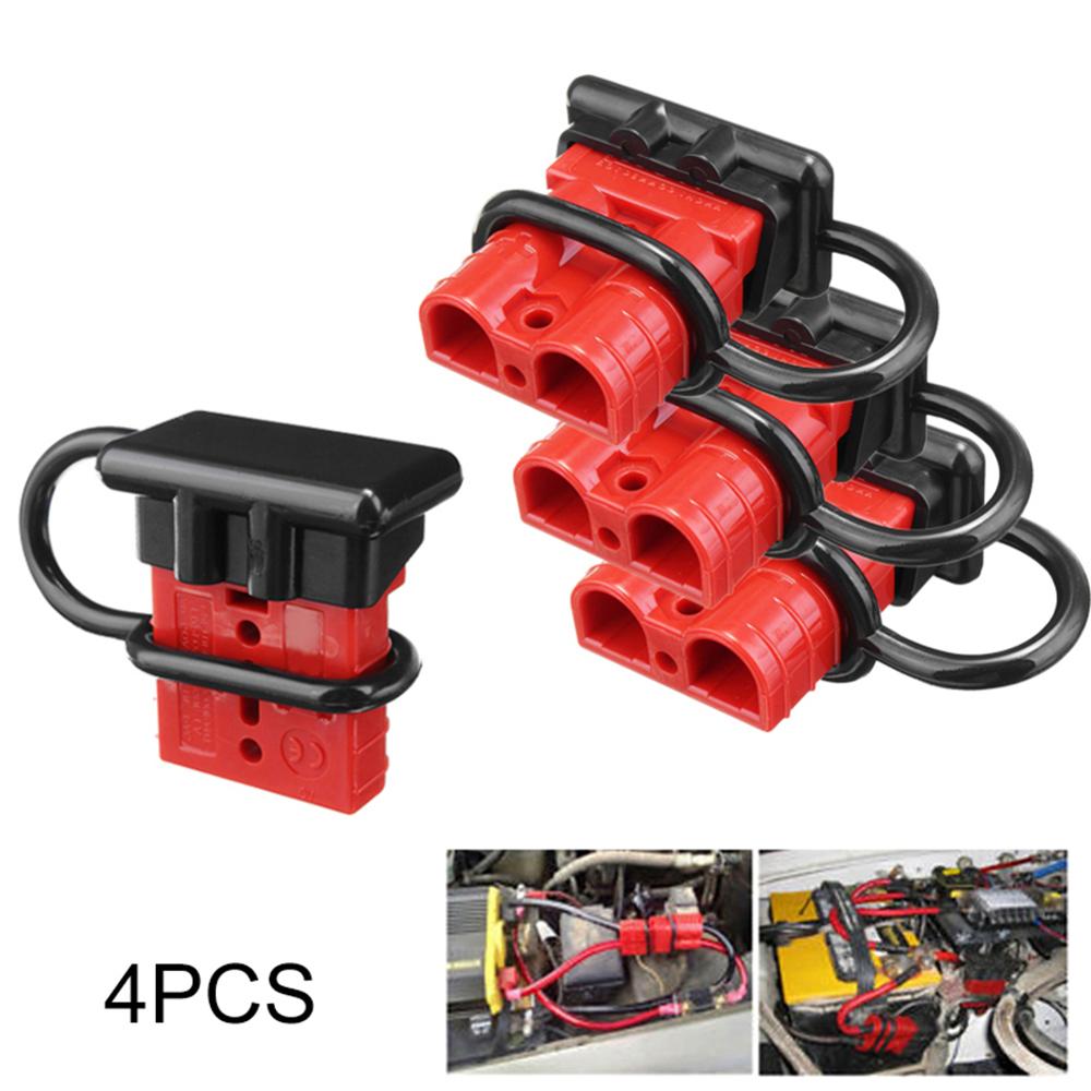 4Pcs/lot 600V 50A Battery Trailer Pair Charge Plug Quick Connector Kit Connect Disconnect Winch Electrical Power Cable Connector: Default Title