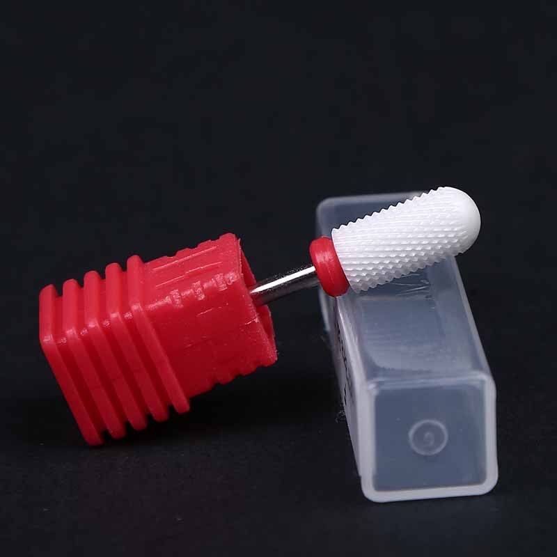 1 x (herramienta de archivo rotativa de pedicura para brocas de uñas de cerámica, BT001-F S4V5) broca de taladro de uñas de cerámica V02: F