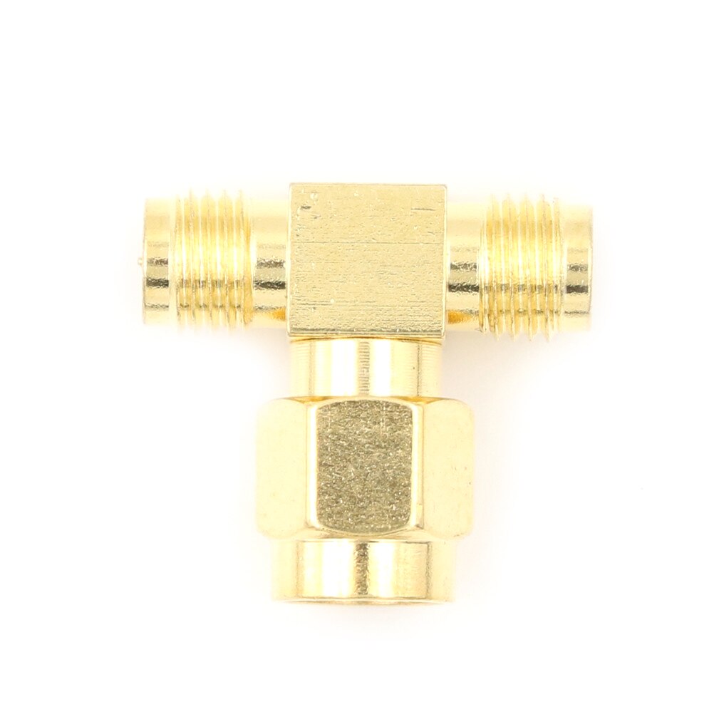 Female 3 way adapter RF coaxial coax adapter RP-SMA to RP-SMA 3 way Triple T connector RP-SMA male to 2 RP-SMA