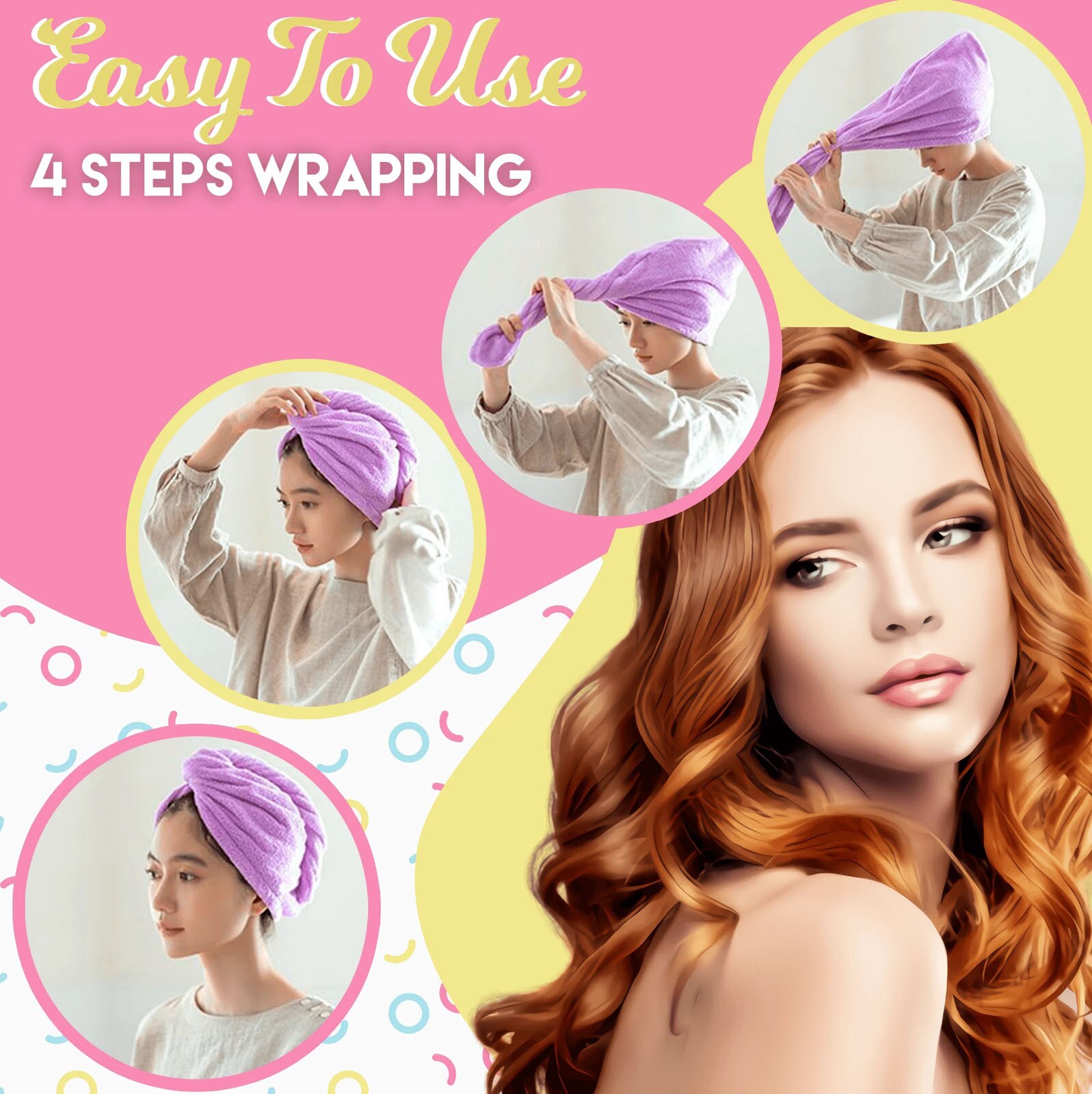 top selling Magic Instant Dry Hair Towel Fast Drying Hair Towel Fast Absorbent Hat Cap Support and