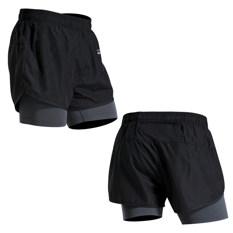 Queshark quick dry løbeshorts anti-sved elastik træning fitness yoga sport korte bukser gym crossfit sweat shorts m -4xl: Grå / Xl