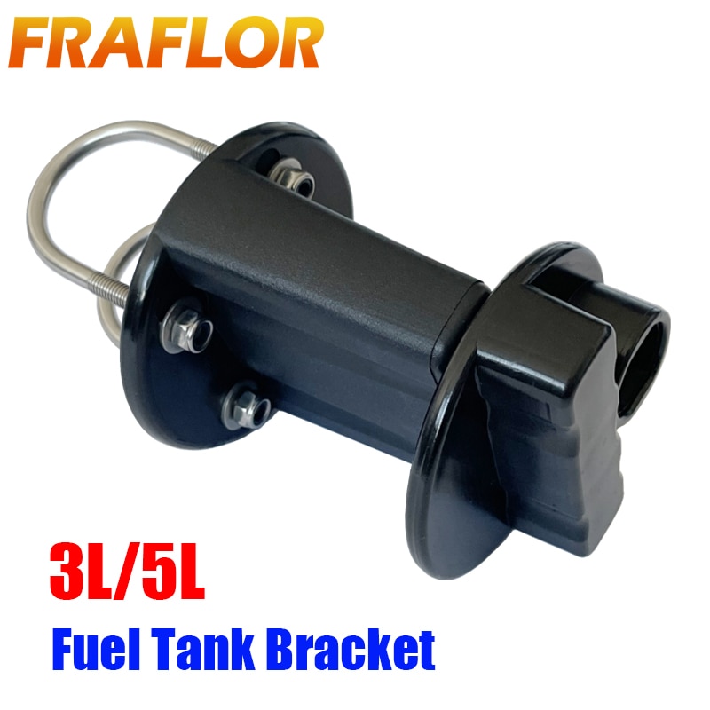 Sujetador de bloqueo de soporte negro para tanque de combustible de 3L/5L, soporte de latas de gasolina para tanques de aceite de repuesto de motocicleta, 2 unids/lote