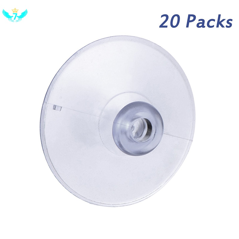 20 stuks 45mm transparante zuignappen zonder haak 45mm transparante herbruikbare paddenstoel zuignappen plastic zuignappen voor glas