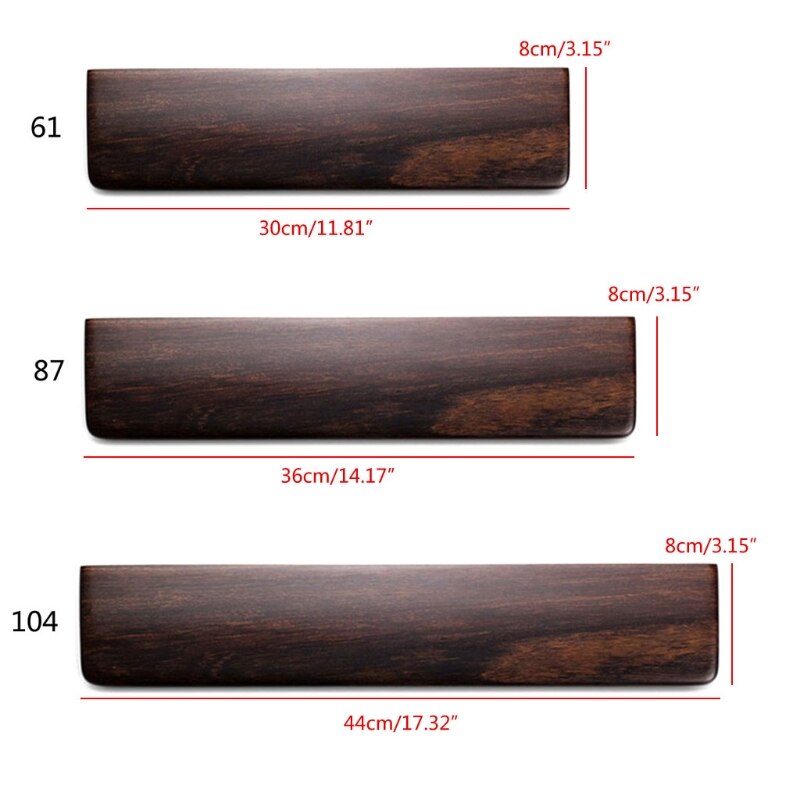 Ergonomic SandalWood Keyboard Wrist Pad Rest Support for Pain Relief &amp; Easy Typing for Office Gaming Computer Laptop Use D14 21