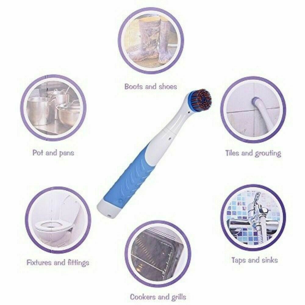 Sonic Scrubber Electric Cleaning Brush Ultrasonic Dust Cleaner Kitchen Supplies