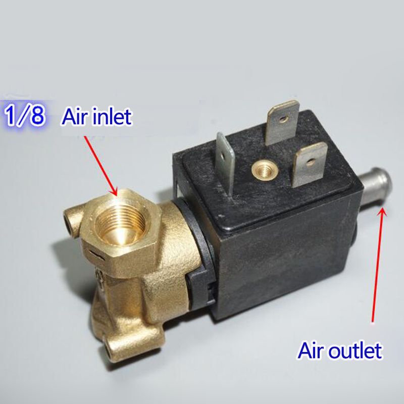 Elettrovalvola per macchina da caffè AC 220V interfaccia G1/8 solenoide di vapore ad alta temperatura e alta pressione di tipo normalmente aperto