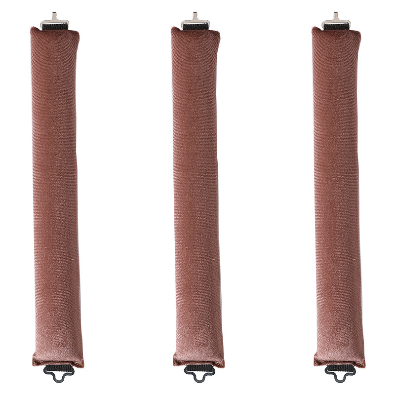 Big Wave Lazy Heatless Curling Rod Plush Head Hair Curler Wave Form Curl Rod Sponge Curling Bouncy Curling Hair Hair Rollers: light brown