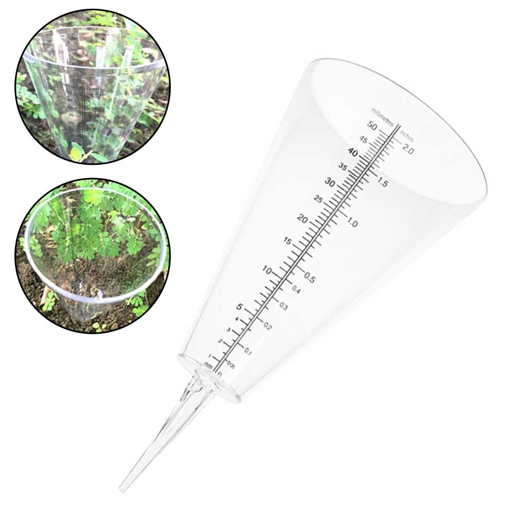 Home Quick Read With Graduated Outdoor Clear Conical Portable Rain Gauge Measurement Tool Garden Water Ground