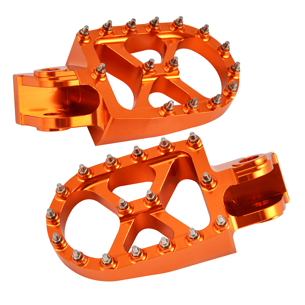 NICECNC Foot Pegs Footpeg For KTM SX SXF EXC EXCF XC XCF XCW 65 85 125 200 250 300 350 450 530 FREERIDE 250R 300 250F: Orange