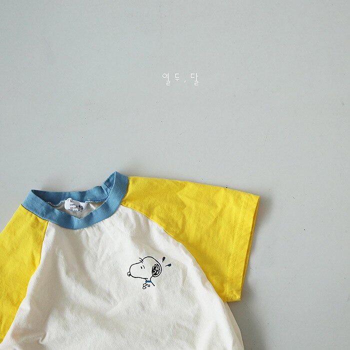 Zomer Baby Body Korte Mouw Casual Baby Kleding Cartoon Print Baby Jongens Jumpsuits Baby Meisje Kleding: 7576yellow / 24M