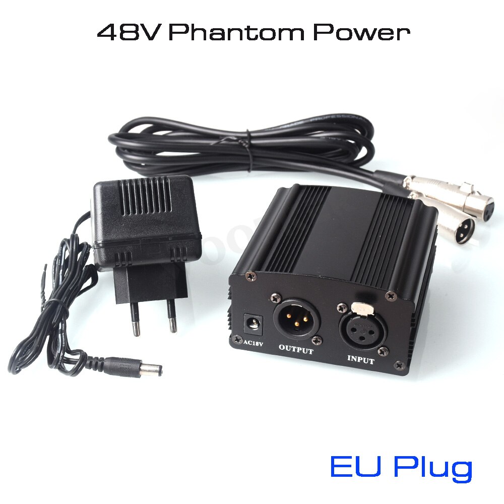 Professionnel Condensador Microfone Bm 800 Microphone with V9 Sound Card for Gaming PC Karaoke Studio Equipment USB Microfono: 48V Power EU