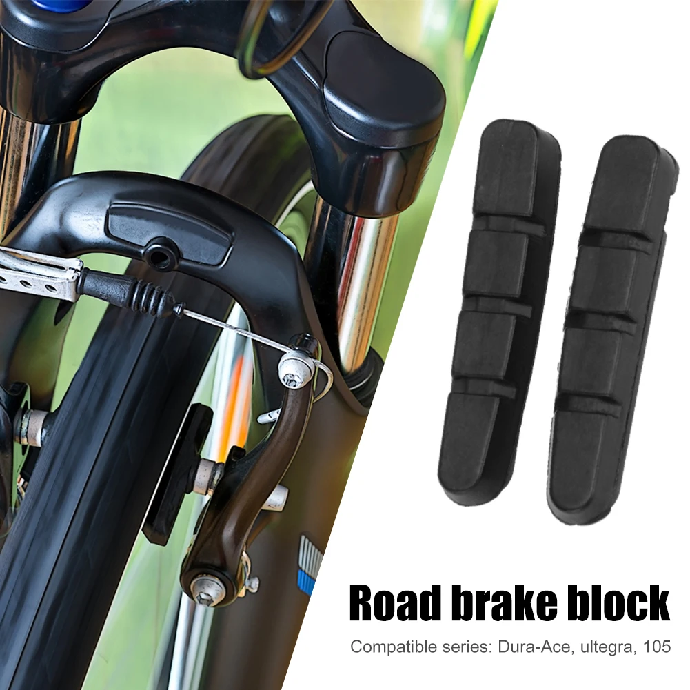 1-5 pares de pastilhas de freio de bicicleta de estrada, sapatas de freio, blocos de borracha de substituição para suporte de sapato shimano br, peça de casco de freio de ciclo