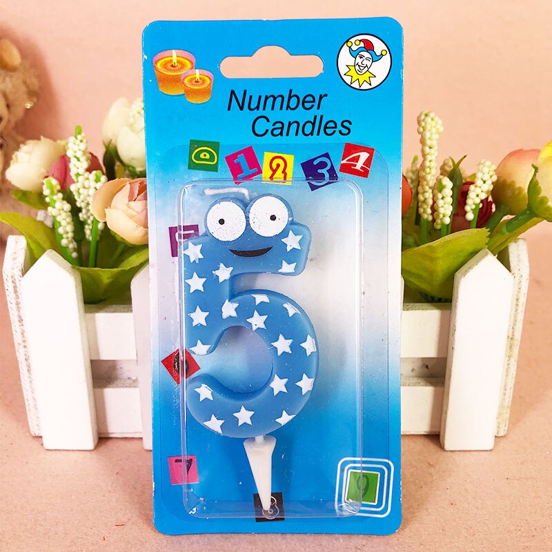 Suministros de velas para pastel de de cumpleaños para niños, CandleTopper de animales creativos, ojos grandes, coloridos, decoraciones para hornear magdalenas de boda: 5
