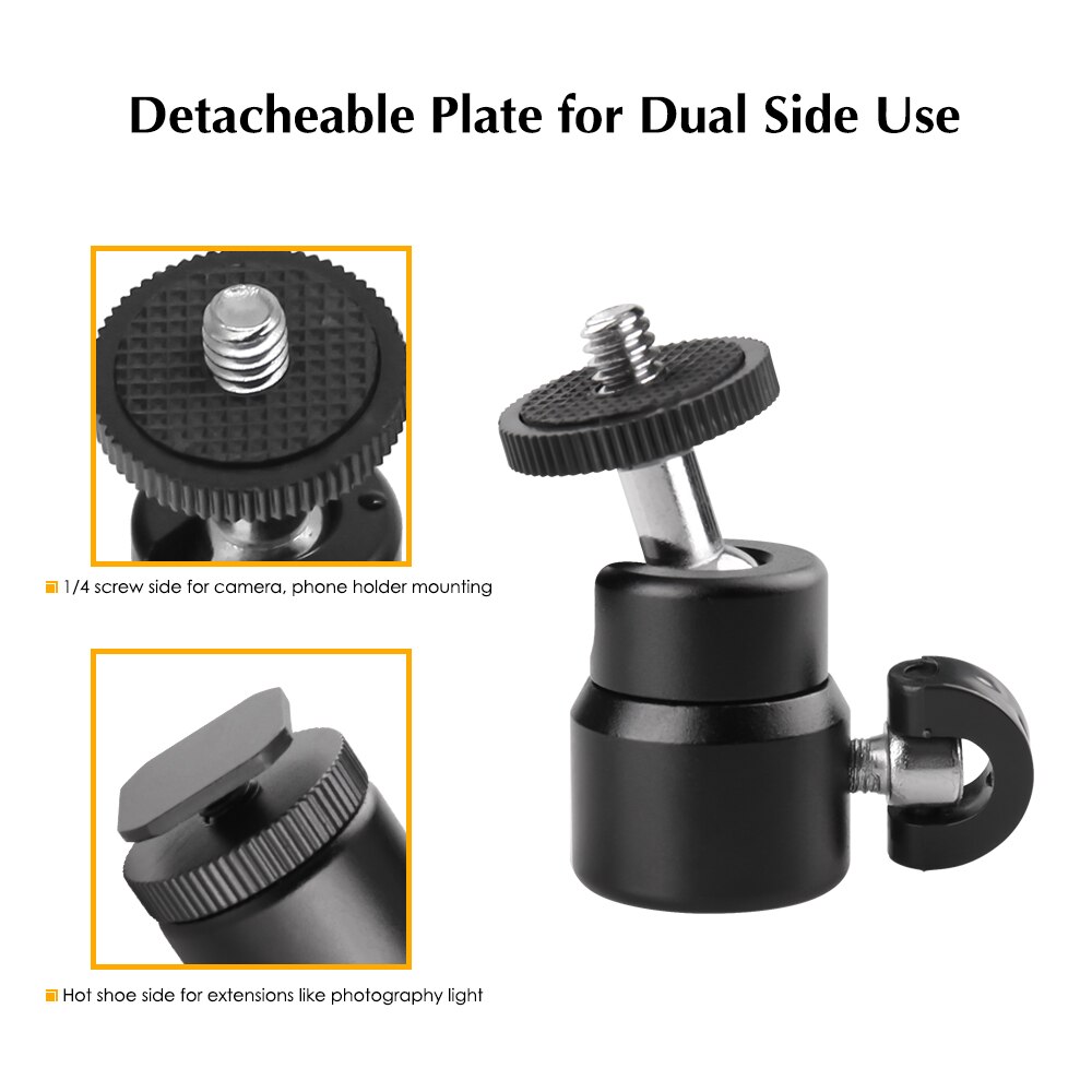 SH 1Stck 3 Stck 1/4 Heißer Schuh Adapter Wiege Ball Kopf Für Kamera Stativ LED Licht-Stativ Halterung Halfter Halterung