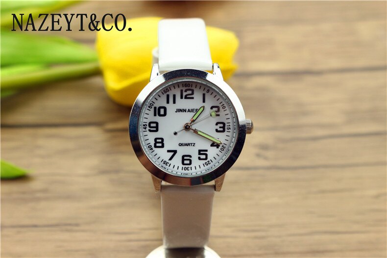 enfants simple visage montre à quartz petits garçons et filles apprendre à temps montre cuir décontractée anniversaire noël horloge