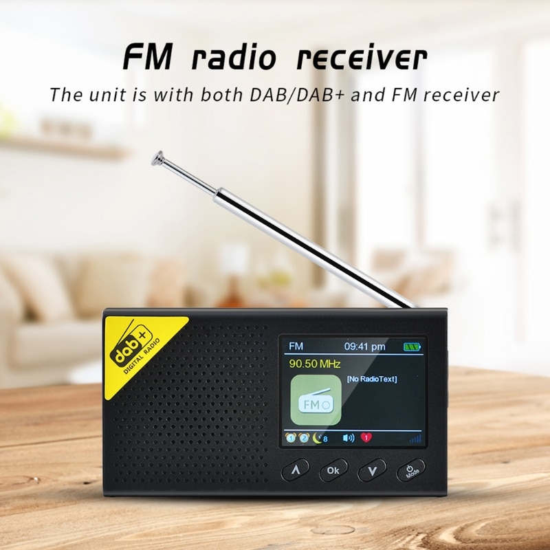 Draagbare Bluetooth Digitale Radio Dab/Dab + En Fm Ontvanger Oplaadbare Radio