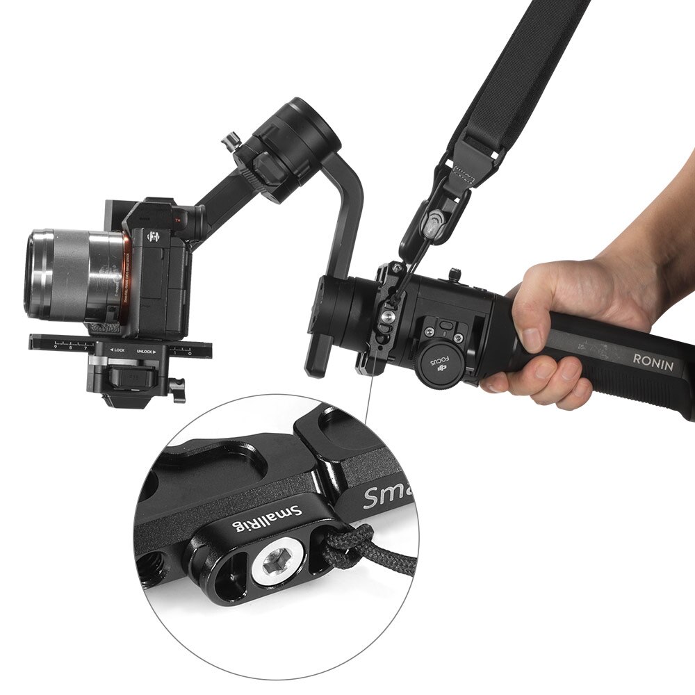 SmallRig DSLR Camera Plate Aluminum Mini Plate for Gimbal Shoulder Strap (2 PCS) Light Weight for Video Shooting 2366