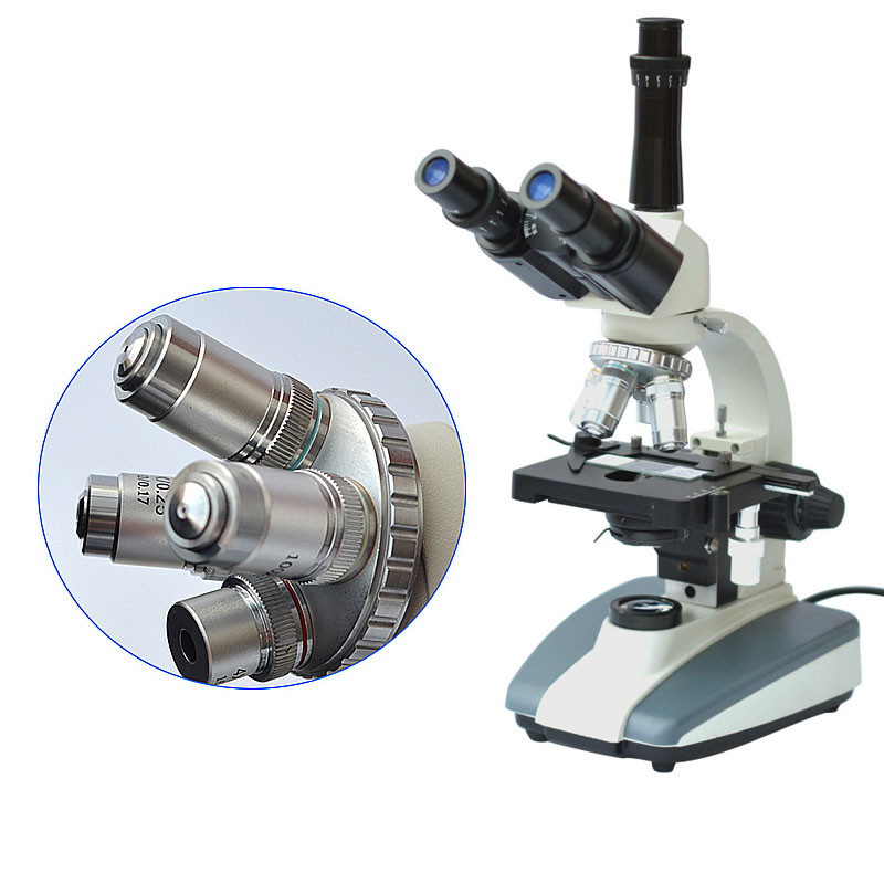 Lente objetivo acromático 4X 10X 20X 40X 60X 100X, 195mm, longitud del tubo de distancia, 160mm, objetivo de microscopio biológico