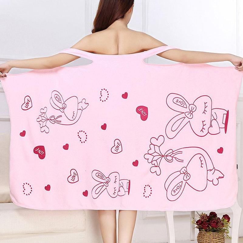 Bærbart hurtigtørrende badehåndklæde tekstilhåndklæde mikrofiber kvinder klæder slynge bad nederdel kvinder badehåndklæde