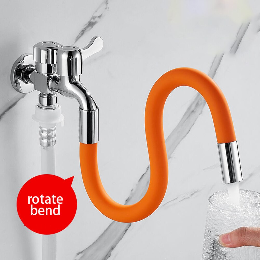 Universal Foaming Extension Tube 360° Rotatable Faucet Lengthening Extender Basin Splash Head Wash Kitchen Faucet Extension Pipe