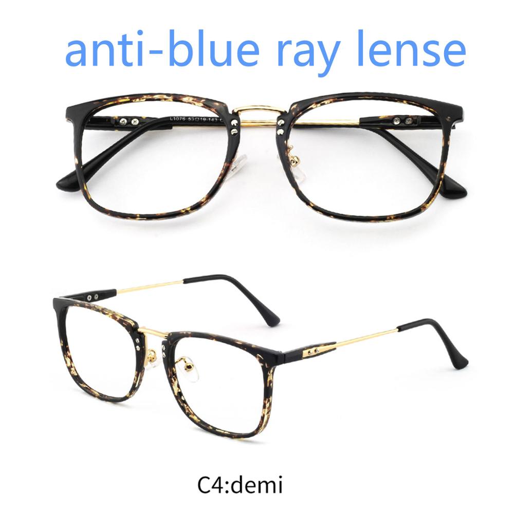 Korean Eye Glasses Frame Clear Lens Optical Eyeglasses Black Blue Eyewear Frames Spectacle for Men OCCI CHIARI OC2002: c4a demi