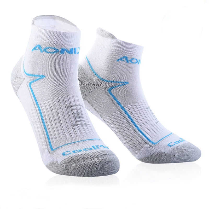 AONIJIE Männer Sport Socken 1 Paar Schnell Trocknend Atmungsaktive Lauf Radfahren Ausbildung Kissen Viertel Kompression Socken