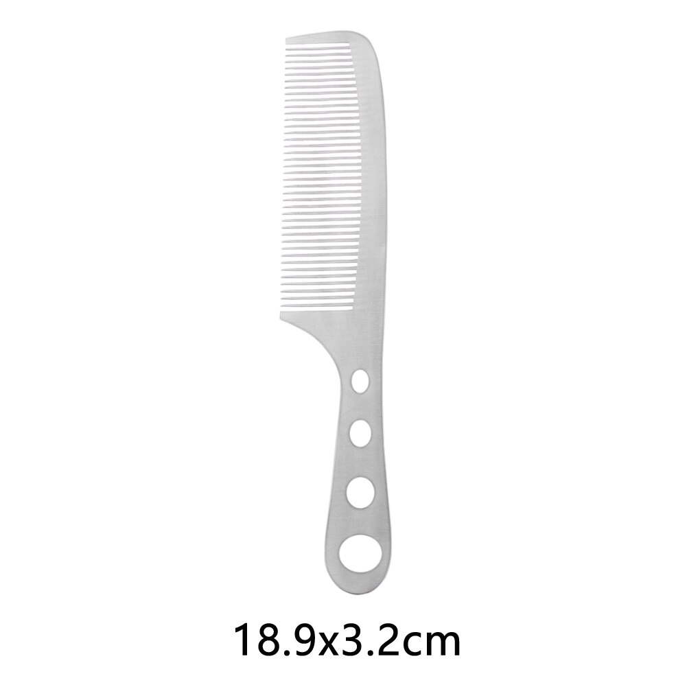 Cepillo de pelo de aluminio para peluquería , peines para cortar el pelo, peines para peluquero, herramientas de salón: 18.9x3.2cm