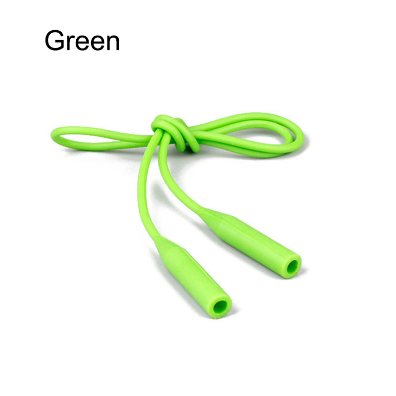 56cm Süssigkeit Farbe Elastische Silikon Brillen Riemen Sonnenbrille Kette Sport Anti-Unterhose Schnur Gläser Seile Band Kabel Halfter DOD: Grün
