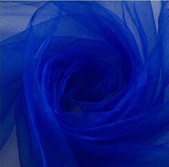 HAOCHU 5 m/partij 150 cm Breed Sheer Crystal Organza Tulle Roll 19 Kleur Shining Stof voor Bruiloft Decoratie Thuis Event Party Decor: Royal blue