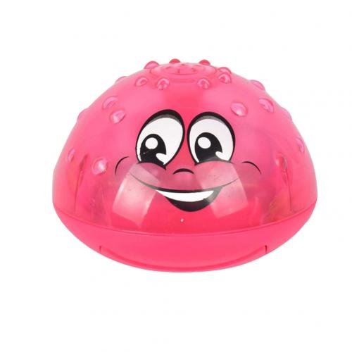 Baby Bath Toy Cute Cartoon Light Music Sprinkler Water Splash Ball Kids Baby Bath Pool Toy Led Light Funny Toy perfect: Red