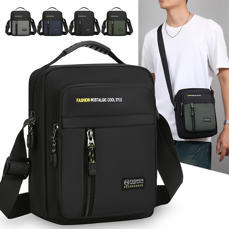 Männer Umhängetasche Einzelne Schulter Taschen Große Kapazität Lagerung Tasche Multi-Taschen Geschäft Umhängetaschen