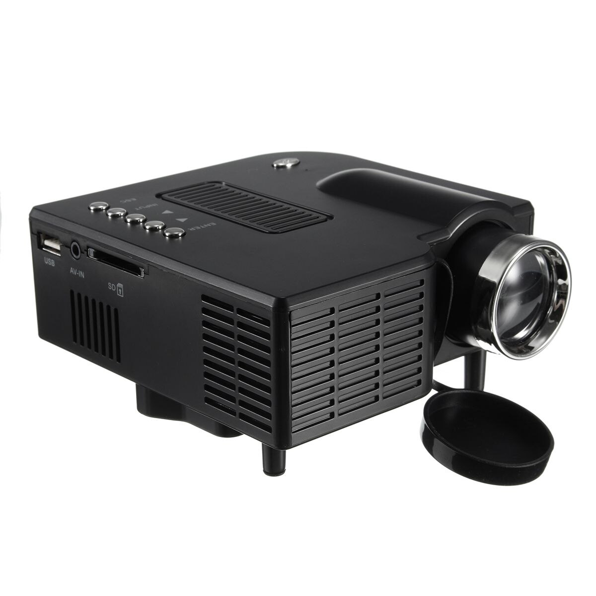 UNIC UC28 + proyector LED portátil Cinema Theater Mini proyector USB/SD/AV entrada Mini proyector de entretenimiento