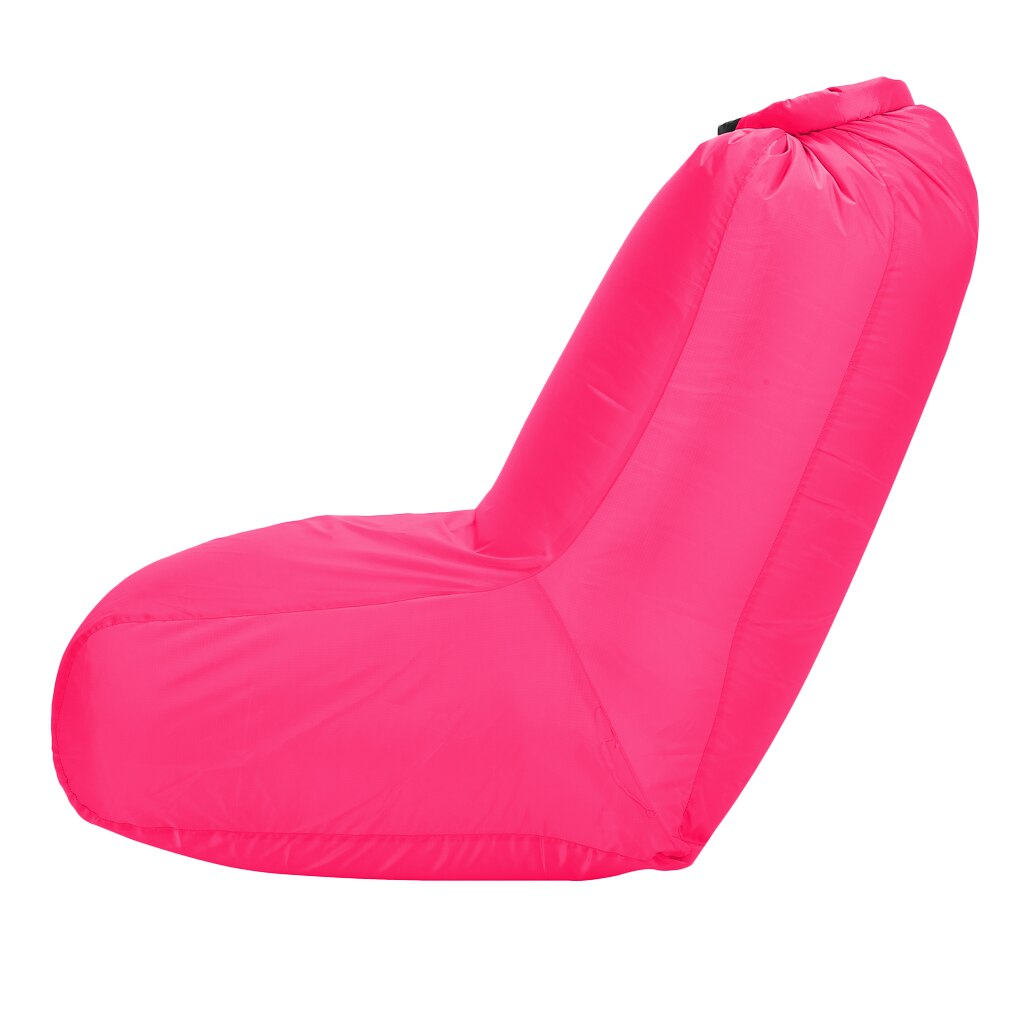Sac de couchage léger chaise longue gonflable canapé Camp pique-nique plage Air canapé chaise avec dossier équipement de Camping en plein Air Durable: Pink
