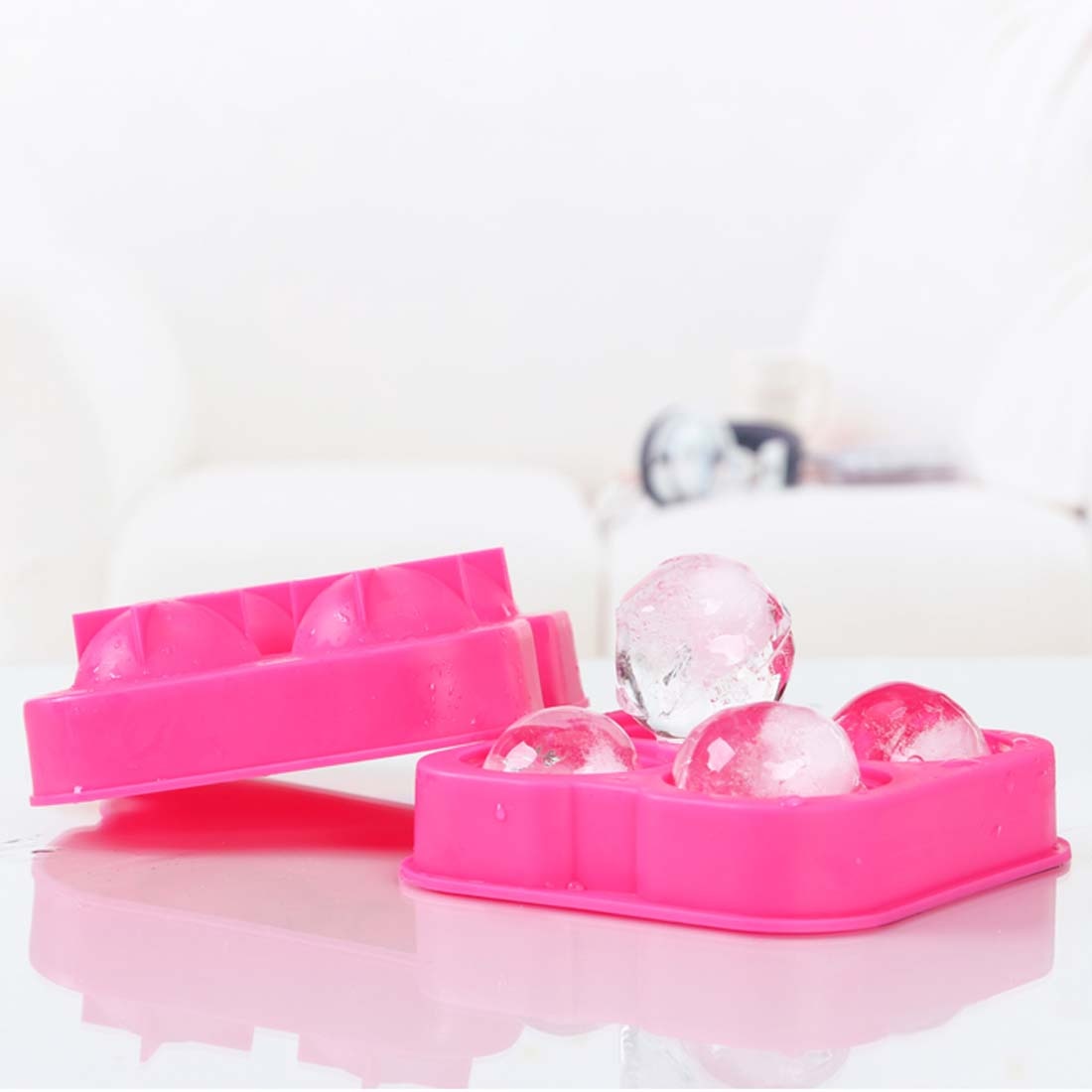 Silicon Mold Ice Cube Ball Maker Form For Ice Party Tray Round Ball Capacity Reusable Silicone Forms Ice Tools