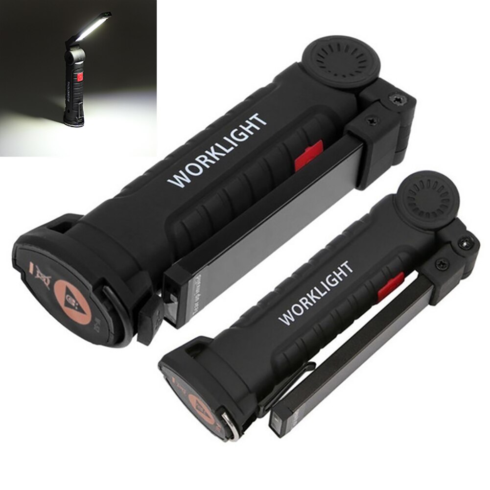 COB+LED Rechargeable Magnetic Torch Flexible Inspection Lamp Cordless Worklight