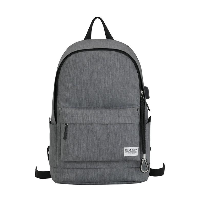 Mochila de para hombre, mochila Coreana de viaje por ordenador, mochila escolar, mochila para hombre, mochila impermeable para ordenador portátil: Gray-no usb