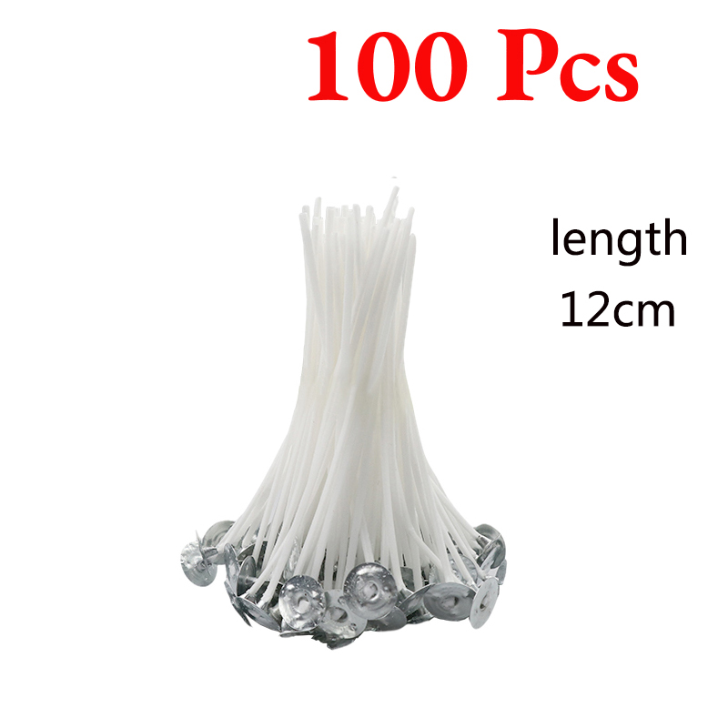 100 Uds. Mechas de vela de algodón sin humo DIY, suministros para hacer velas perfumadas, accesorios para velas, mechas de cera para fabricación de velas: plum