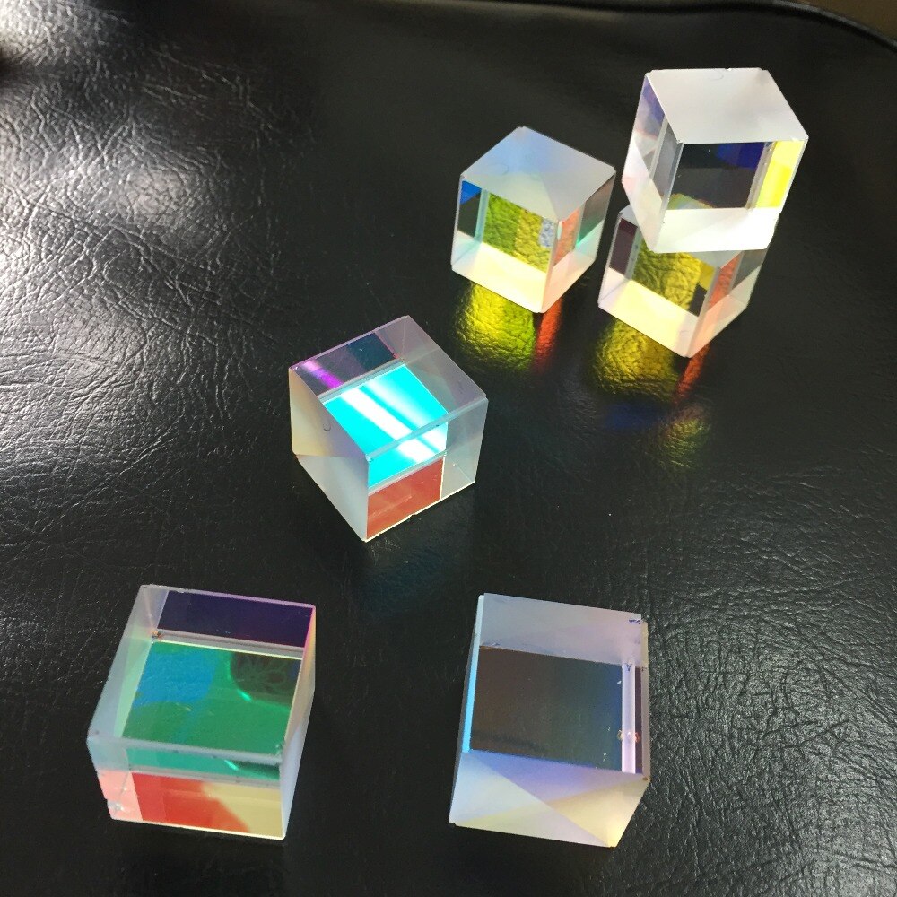 10 Stuks Defecte Cross Dichroic X-Cube Prism Rgb Combiner Splitter Optische Glas Vierkante Prisma Party Home Decoratie Diy