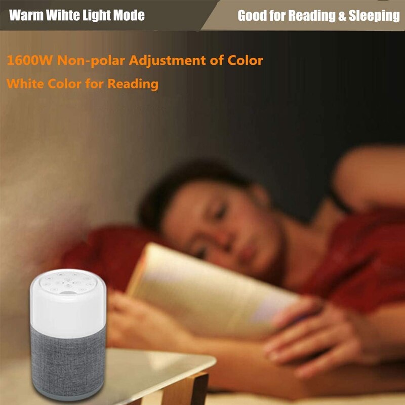 Portable White Noise Sleep Sound Machine Gradient Light Natural Sounds &amp; Music Baby Sleep Sound Machine Adults Stress Relieving