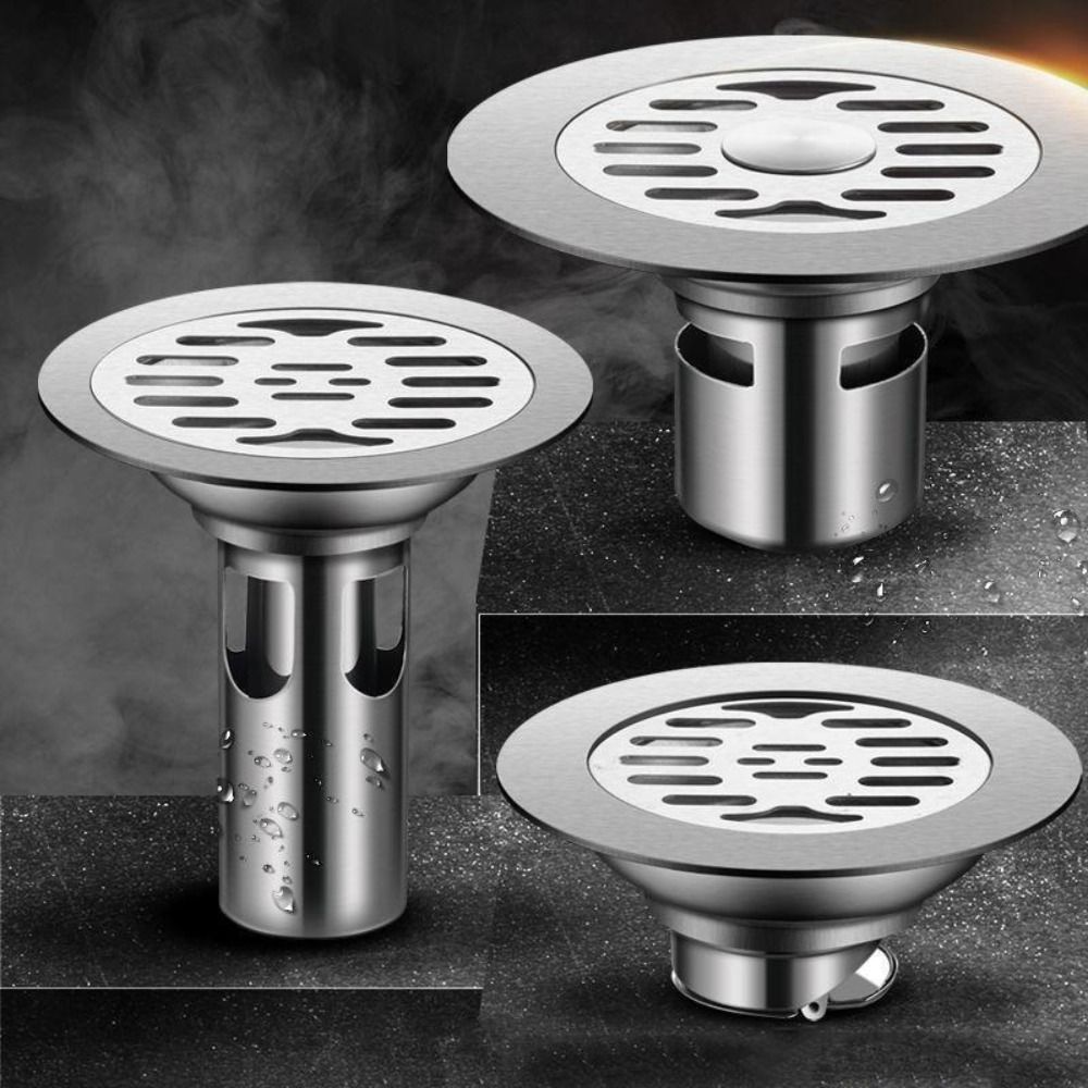 with Grid Grate Cover Shower Floor Drain Stainless steel Square Dual-purpose Floor Drain Dectable Backflow Preventer
