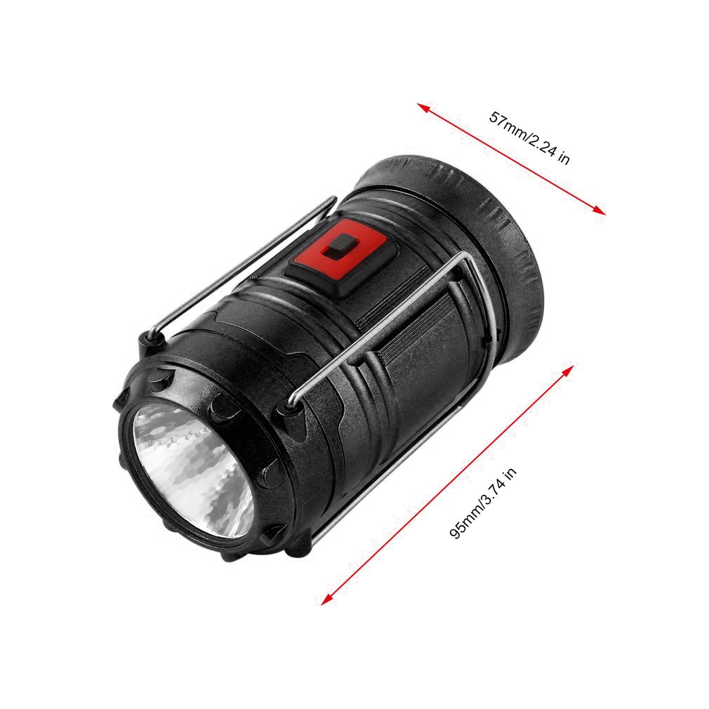 Portable Camping Light Rechargeable Lantern Outdoor Tent Light Solar Power Collapsible Lamp Flashlight Emergency Light Torch