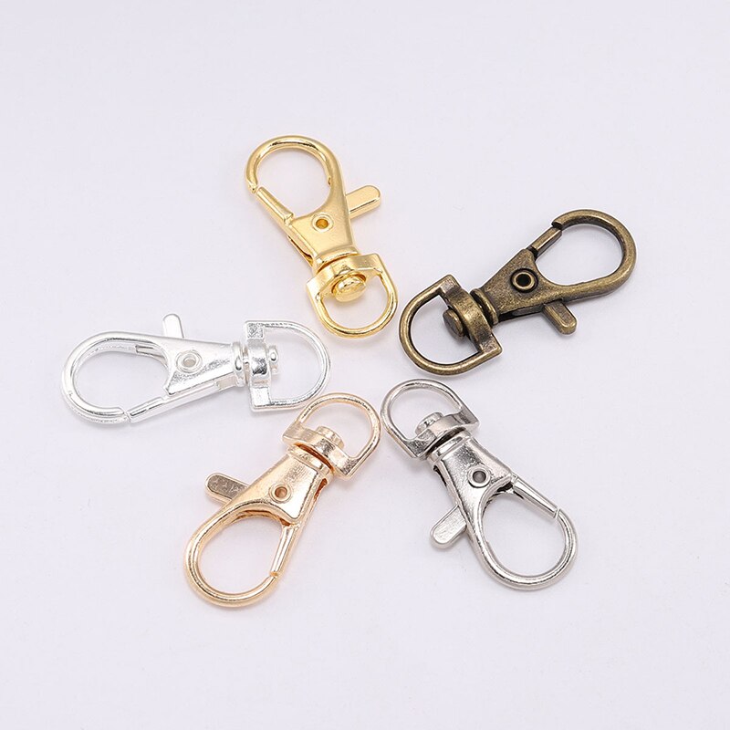 10Pcs/Lot KC Gold Bronze Color Metal Lobster Clasp Hooks Connector For DIY Making Key Chain Jewelry Findings Accessories