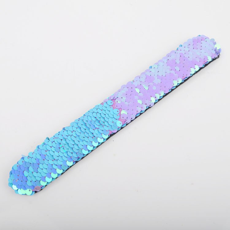 Skinnende glitter pailletter armbånd armbånd syning farve cirkel slap armbånd til børn piger børns julefest smykker: 12