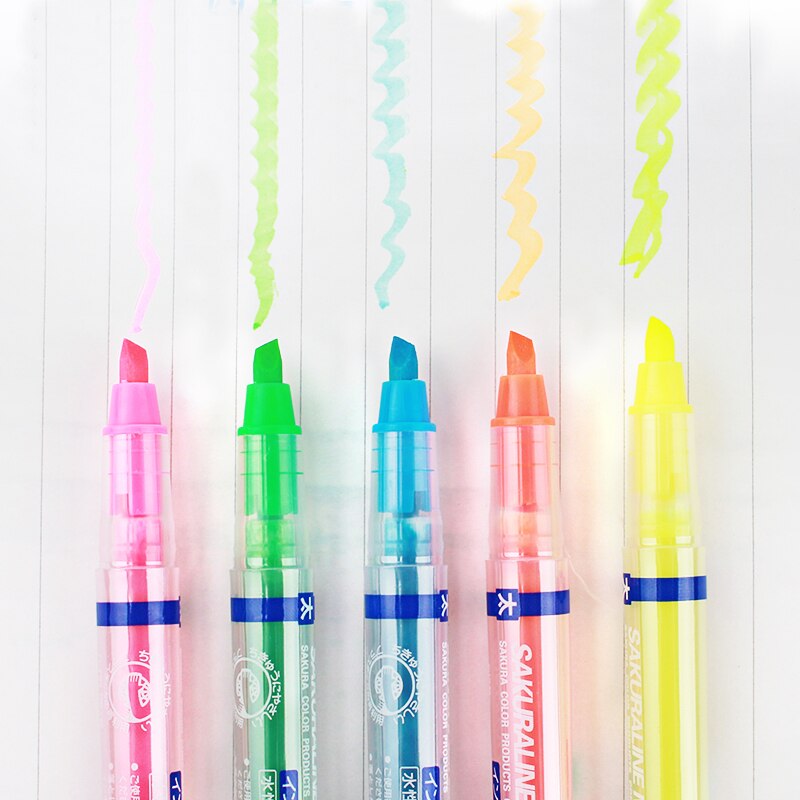 Japan sakura dobbelthovedet highlighter tusch elevspecifik vandbaseret tusch